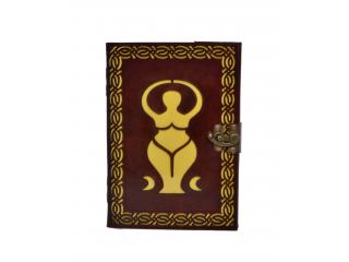 Antique New Tool Cut Work Antique Mother Goddess Leather Journal Notebook 120 Pages Blank Unlined Paper Notebook & Sketchbook
